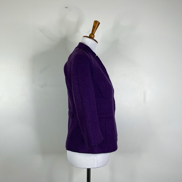 NEW Worth Sugar Plum Purple Felted Wool Jacket Sz. 0 - Picture 6 of 15
